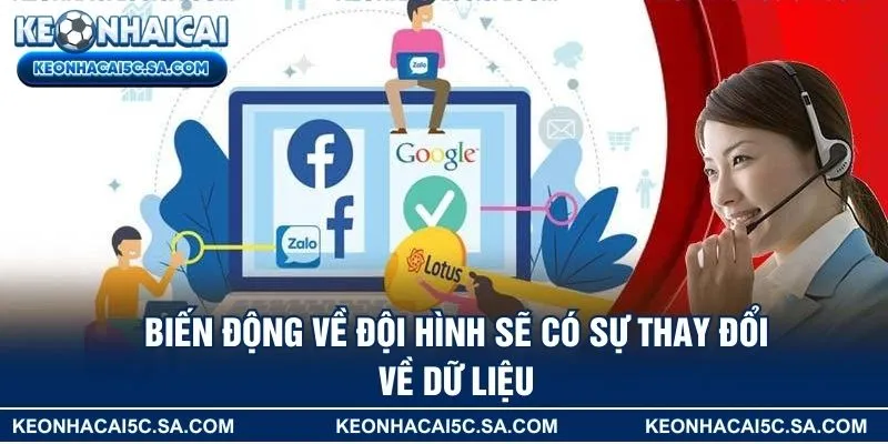 Biến động về đội hình sẽ có sự thay đổi về dữ liệu