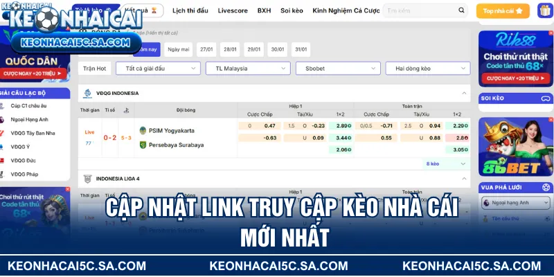 Cập nhật link truy cập Kèo Nhà Cái mới nhất
